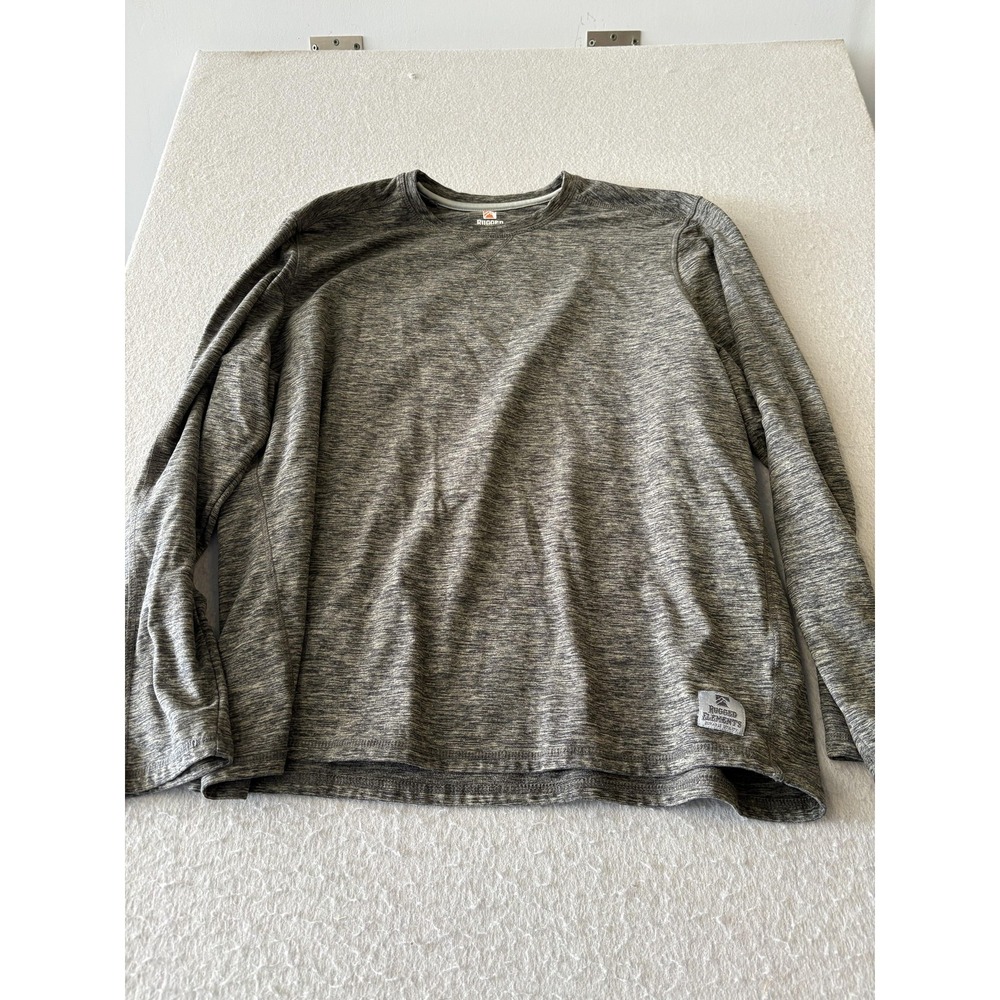 Rugged Elements Shirt Mens 2XL Gray Long Sleeve Lightweight Performance Crewneck